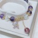 Amethyst Crystal Butterfly Charm Bracelet Amethyst Crystal Butterfly Charm Bracelet