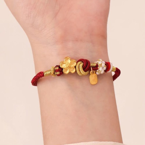 Peach Blossom Luck Red String Bracelet