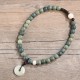 Cyan Bodhi Seed Lotus Jade Peace Buckle Wisdom Bracelet Cyan Bodhi Seed Lotus Jade Peace Buckle Wisdom Bracelet
