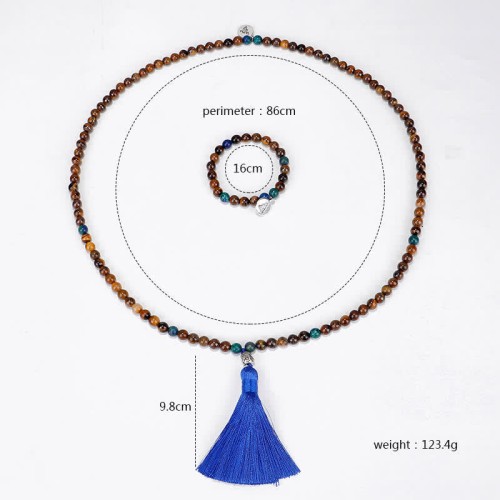 108 Mala Beads Tiger Eye Buddha Strength Necklace 108 Mala Beads Tiger Eye Buddha Strength Necklace