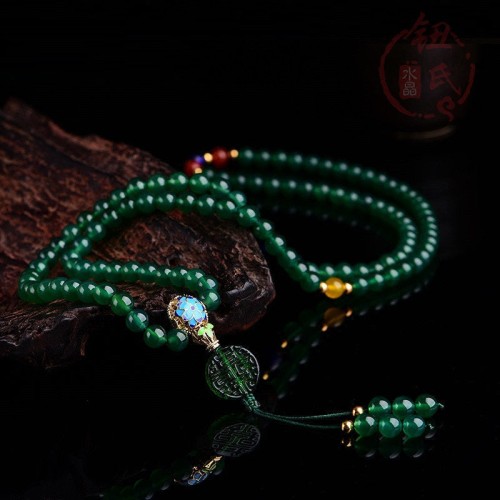 108 Mala Green Agate Power Support Bracelet 108 Mala Green Agate Power Support Bracelet