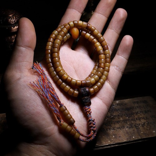 Tibet Yak Bone Amber Balance Bracelet Tibet Yak Bone Amber Balance Bracelet