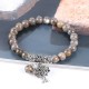Natural Gemstone Tree of Life Lucky Charm Bracelet