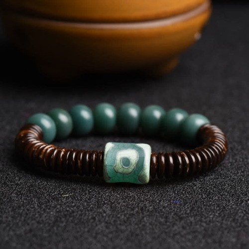 Tibetan Bodhi Seed Dzi Bead Evil Spirits Bracelet Tibetan Bodhi Seed Dzi Bead Evil Spirits Bracelet