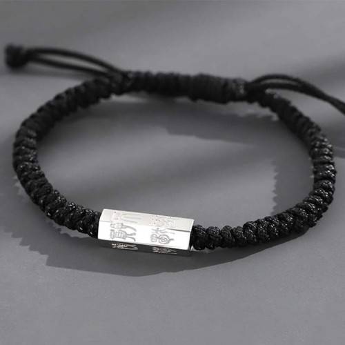 925 Silver Letter Engraving Blessing Bracelet 925 Silver Letter Engraving Blessing Bracelet