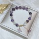 Amethyst Crystal Butterfly Charm Bracelet Amethyst Crystal Butterfly Charm Bracelet