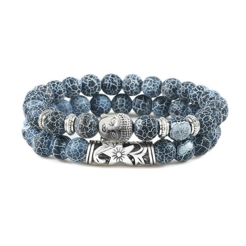 2Pcs Crystal Agate Buddha Protection Bracelet 2Pcs Crystal Agate Buddha Protection Bracelet