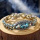 Tibetan Nine-Eye Dzi Bead Om Mani Padme Hum Bracelet Tibetan Nine-Eye Dzi Bead Om Mani Padme Hum Bracelet