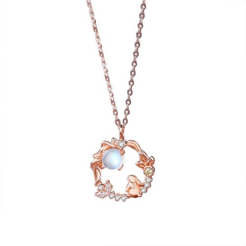 925 Silver Year of the Rabbit Moonstone Necklace 925 Silver Year of the Rabbit Moonstone Necklace