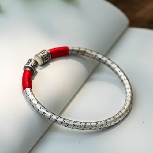 Om Mani Padme Hum Luck Red String Bangle