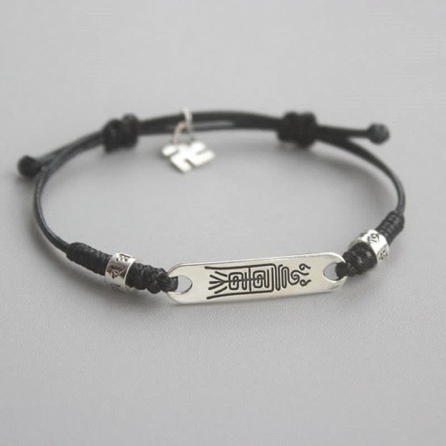 925 Sterling Silver Red String Luck Strength Bracelet