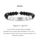 Zodiac Frosted Stone White Turquoise Bracelet Zodiac Frosted Stone White Turquoise Bracelet