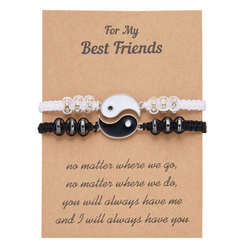 2pcs Yin Yang Hematite Couple Bracelet 2pcs Yin Yang Hematite Couple Bracelet
