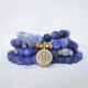 Picasso Jasper Blue Stone Mala Bracelet Picasso Jasper Blue Stone Mala Bracelet