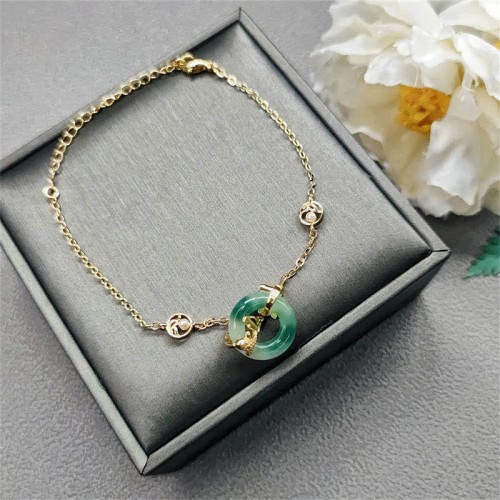 Cyan Jade Koi Fish Healing Bracelet