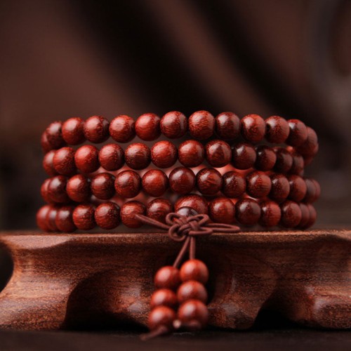 Red Sandalwood 108 Beads Mala Meditation Bracelet Red Sandalwood 108 Beads Mala Meditation Bracelet