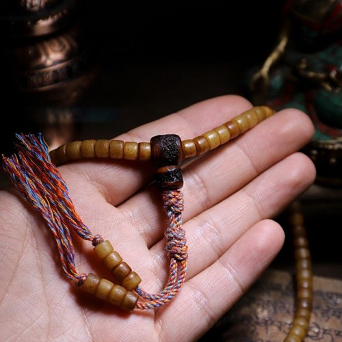 Tibet Yak Bone Amber Balance Bracelet Tibet Yak Bone Amber Balance Bracelet