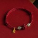 Cinnabar Chinese Zodiac Hetian Jade Bracelet
