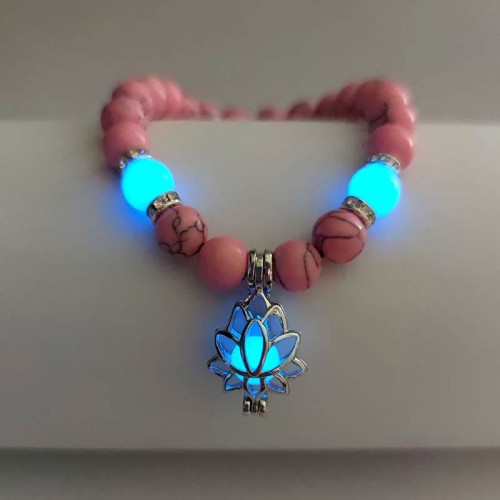 Turquoise Glowstone Lotus Protection Bracelet Turquoise Glowstone Lotus Protection Bracelet