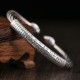 Tibetan Om Mani Padme Hum Heart Sutra Cuff Bracelet