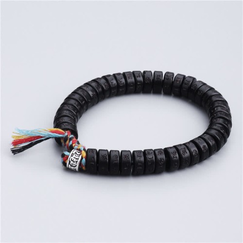 Tibetan Coconut Shell Om Mani Padme Hum Bracelet Tibetan Coconut Shell Om Mani Padme Hum Bracelet