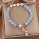 Aquamarine Pearl Money Bag Charm Bracelet Aquamarine Pearl Money Bag Charm Bracelet
