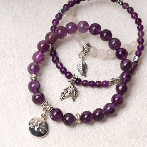 3PCS Natural Quartz Crystal Lotus Healing Bracelet 3PCS Natural Quartz Crystal Lotus Healing Bracelet