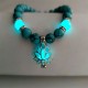 Turquoise Glowstone Lotus Protection Bracelet Turquoise Glowstone Lotus Protection Bracelet