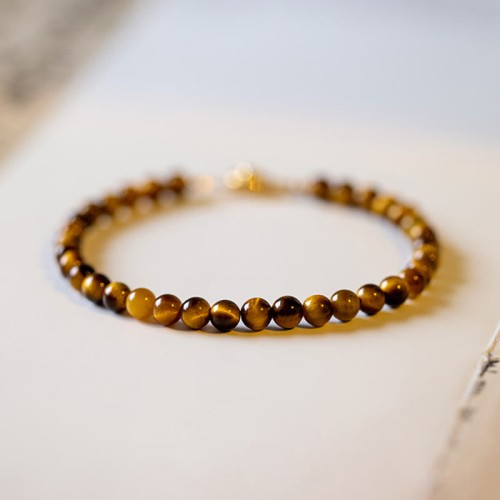 14K Gold Plated Tiger Eye Courage Protection Bracelet 14K Gold Plated Tiger Eye Courage Protection Bracelet