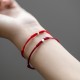 925 Silver Luck Bead Red String Braided Bracelet 925 Silver Luck Bead Red String Braided Bracelet