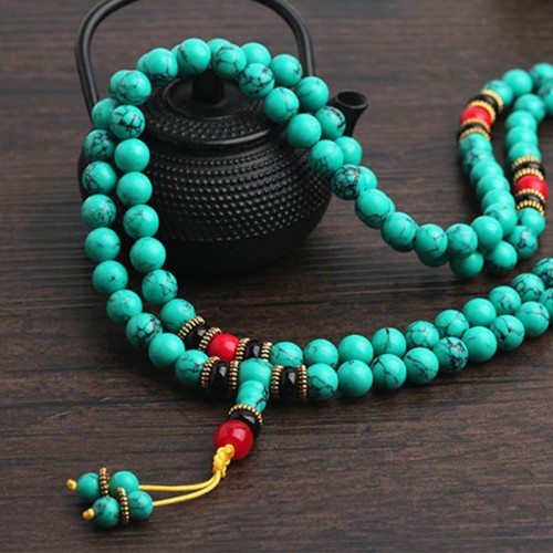 Tibetan Turquoise Healing Mala Bracelet Tibetan Turquoise Healing Mala Bracelet
