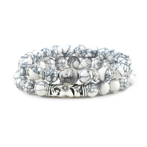 2Pcs Crystal Agate Buddha Protection Bracelet 2Pcs Crystal Agate Buddha Protection Bracelet