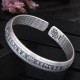 999 Sterling Silver Om Mani Padme Hum Lotus Peace Bracelet 999 Sterling Silver Om Mani Padme Hum Lotus Peace Bracelet