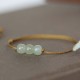 Three Beads Jade Luck String Bracelet Three Beads Jade Luck String Bracelet