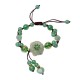 Green Jade Dangling Flower Luck Bracelet Green Jade Dangling Flower Luck Bracelet