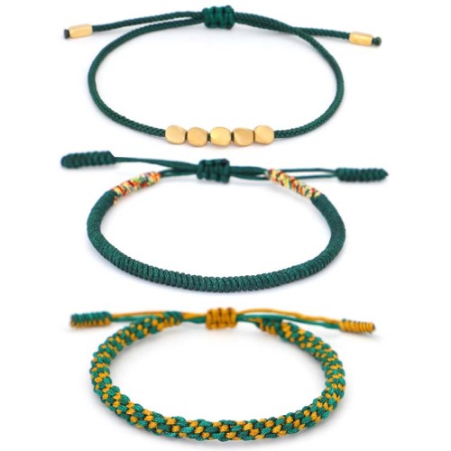 Tibetan Copper Beads Healing Luck Bracelet Set