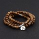 Tibetan Lightning Strike Wood Lotus Buddha Bracelet