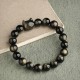 Gold & Silver Sheen Obsidian Lucky Cat Protection Bracelet Gold & Silver Sheen Obsidian Lucky Cat Protection Bracelet