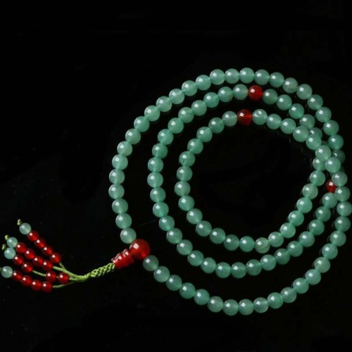 Green Aventurine Red Agate Luck Mala Bracelet Green Aventurine Red Agate Luck Mala Bracelet