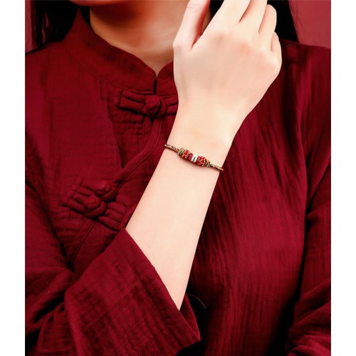Dunhuang Color Luck Braid String Bracelet