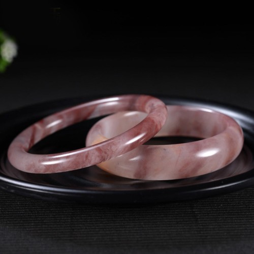 Purple Jade Happiness Protection Bangle