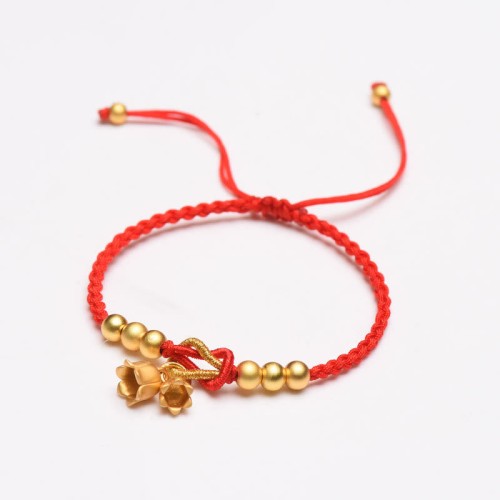 Lily Of The Valley Charm Luck Protection Braided Bracelet