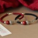 925 Silver Cinnabar Blessing String Bracelet 925 Silver Cinnabar Blessing String Bracelet