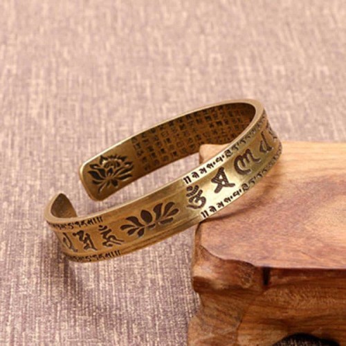 Om Mani Padme Hum Dragon Phoenix Copper Leather Cuff Bracelet Om Mani Padme Hum Dragon Phoenix Copper Leather Cuff Bracelet