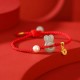 925 Silver Year of the Rabbit Hetian Jade Coin Wealth Bracelet