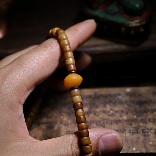 Tibet Yak Bone Amber Balance Bracelet Tibet Yak Bone Amber Balance Bracelet