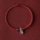Red Gold Rope Lotus Peace Bracelet Red Gold Rope Lotus Peace Bracelet
