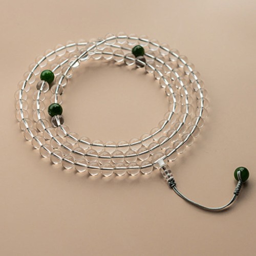 108 Beads White Crystal Jade Meditation Bracelet 108 Beads White Crystal Jade Meditation Bracelet