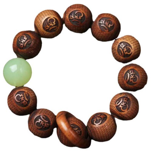 Tibetan Rosewood Engraved Tiger Protection Bracelet Tibetan Rosewood Engraved Tiger Protection Bracelet