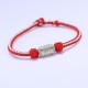 925 Silver Om Mani Padme Hum Luck Strength Red Bracelet 925 Silver Om Mani Padme Hum Luck Strength Red Bracelet